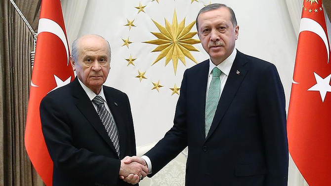 Erdoğan ve Bahçeli, Beştepe'de görüştü