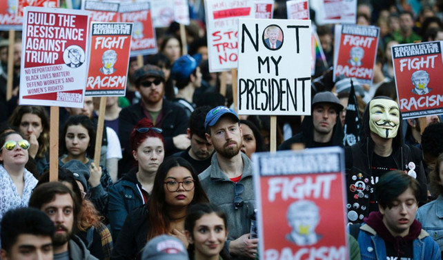 New York'ta 20 bin kişilik Trump protestosu