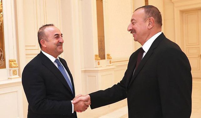 Çavuşoğlu, Aliyev ile görüştü