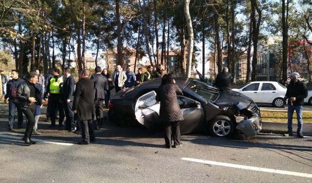 Cumhurbaşkanı Erdoğan'ın konvoyunda kaza