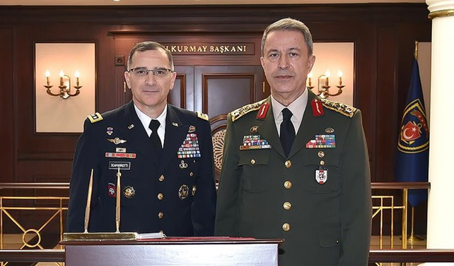 Orgeneral Akar, Avrupa Müttefik Kuvvetler Komutanı Scaparrotti ile telefonda görüştü