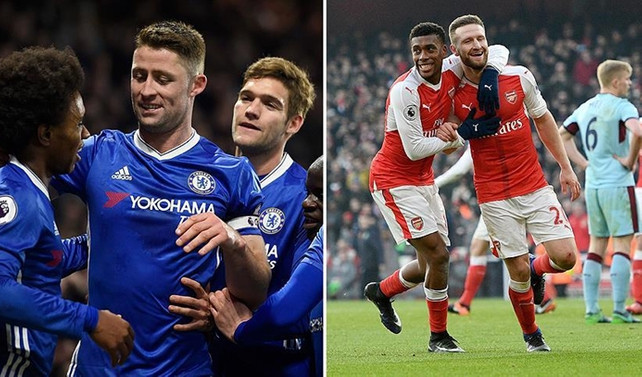 Chelsea ve Arsenal avantajı kaçırmadı