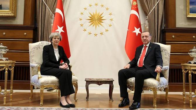 Erdoğan, Theresa May'i kabul etti