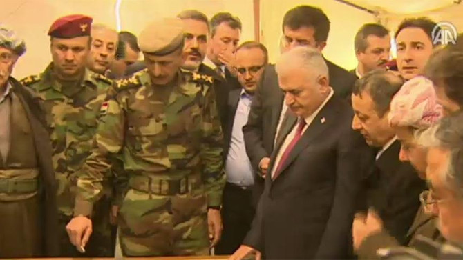 Yıldırım, Erbil'deki Peşmerge cephesini ziyaret etti