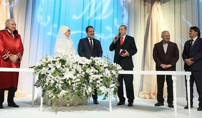 Erdoğan ve Yıldırım nikah şahidi oldu