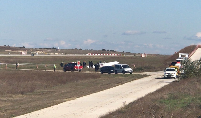 Tekirdağ'da eğitim uçağı düştü