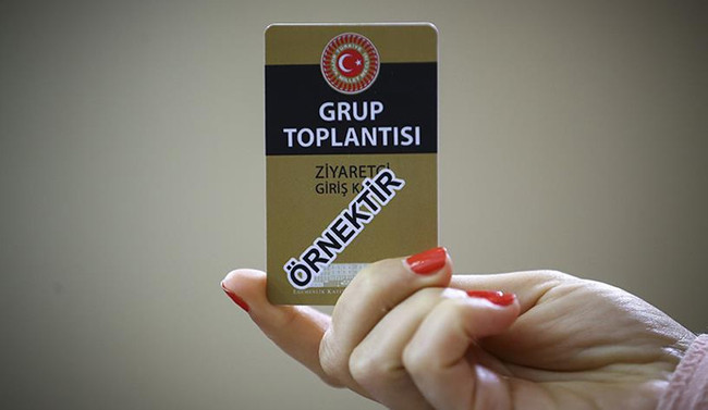 Grup toplantılarına özel ziyaretçi kartı
