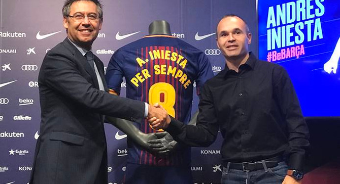 Iniesta'dan 'ömürlük' imza