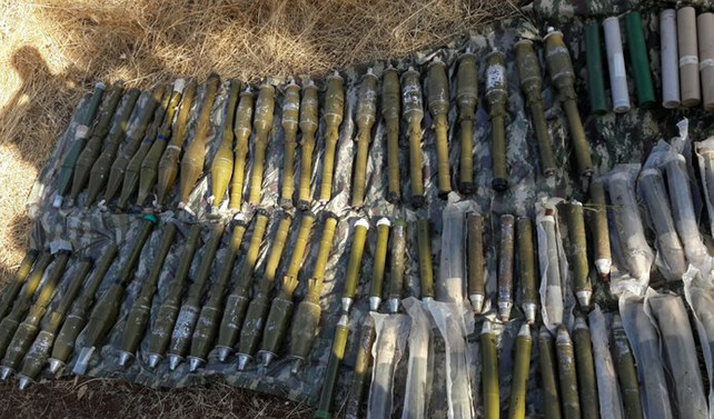 105 adet roketatar mühimmatı bulundu