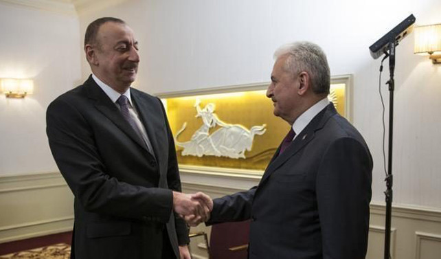 Başbakan Yıldırım, Aliyev ile görüştü