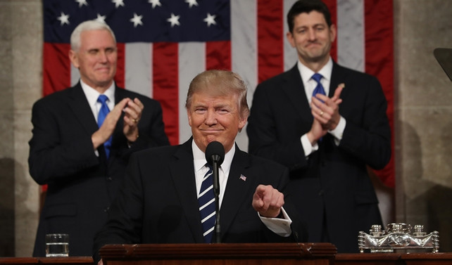 Trump Kongre'deki ilk konuşmasını yaptı