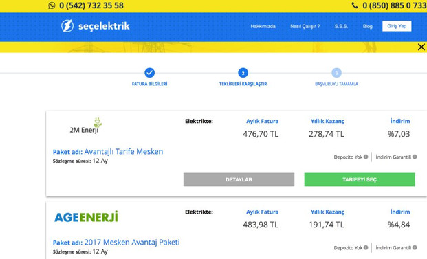 Elektrik tedarikçileri online platformda
