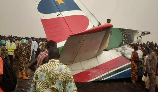 Güney Sudan'da uçak düştü
