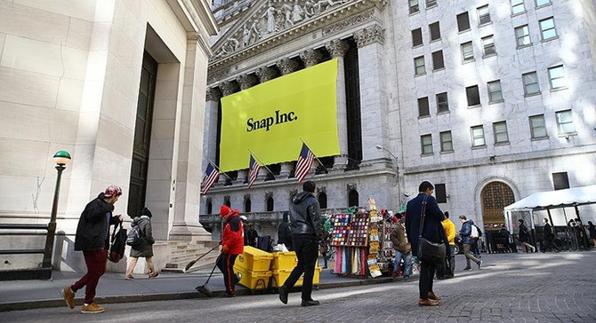 Snapchat hisseleri yüzde 9 arttı