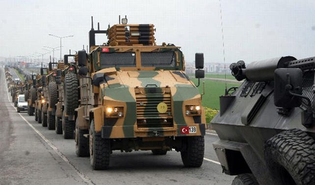 Suriye sınırına askeri sevkiyat