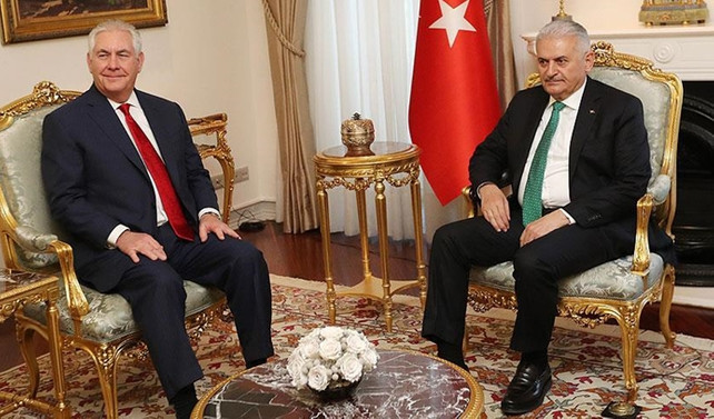 Yıldırım, Tillerson'u kabul etti