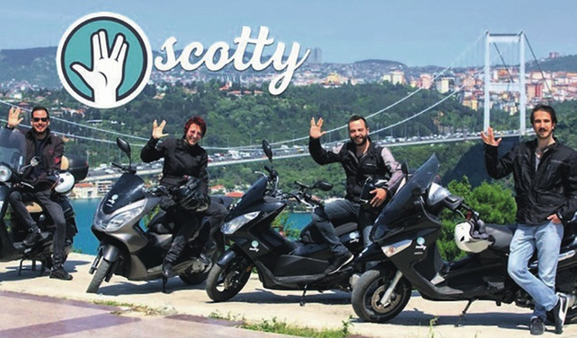 Scotty, paylaşım rekabetine motosikletle dahil oldu