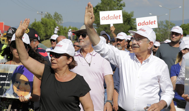 'Adalet yürüyüşü'nde 11. gün tamamlandı