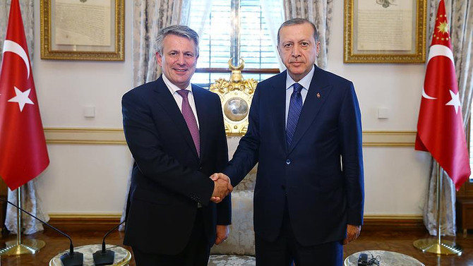 Erdoğan, Shell Dünya Başkanı Beurden’ı kabul etti