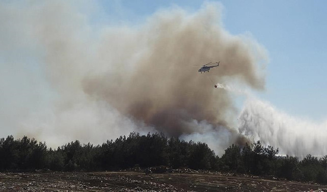 Çanakkale'de orman yangını söndürüldü