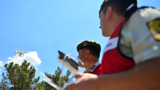 Yasa dışı geçişlere 'drone'lu önlem
