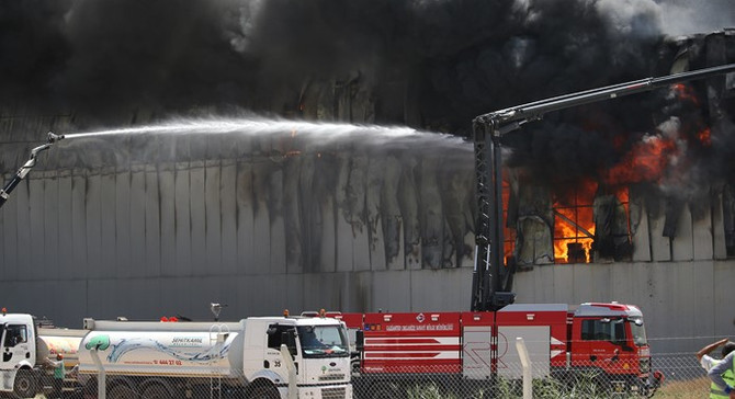 Gaziantep'teki fabrikada çıkan yangın kontrol altına alındı