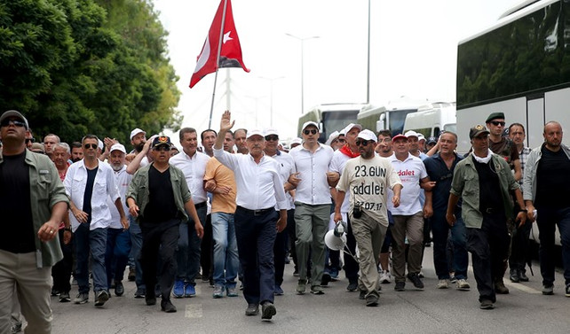 Adalet yürüyüşünde 23. gün sona erdi