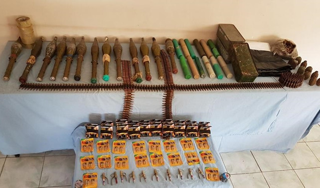 Teröristin gösterdiği yerde PKK'nın cephaneliği bulundu