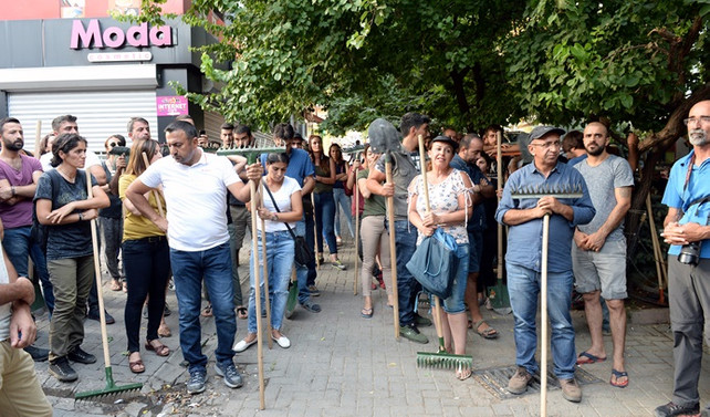 Tunceli'de yangın protestosu