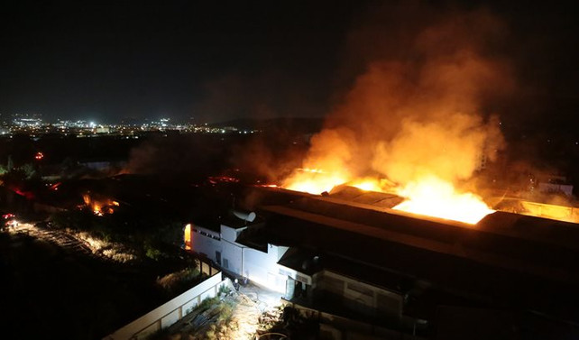 Gaziantep'teki fabrika yangını söndürüldü