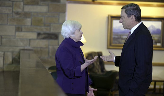 Piyasalar Yellen ve Draghi'nin açıklamalarını izliyor