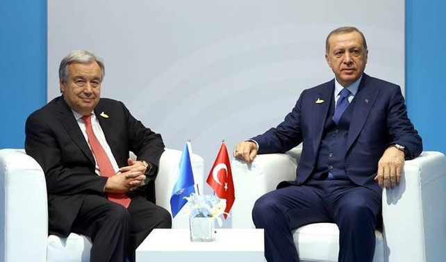 Erdoğan, Guterres ile görüştü
