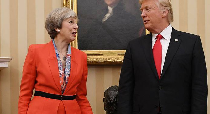 May, Trump ile görüştü