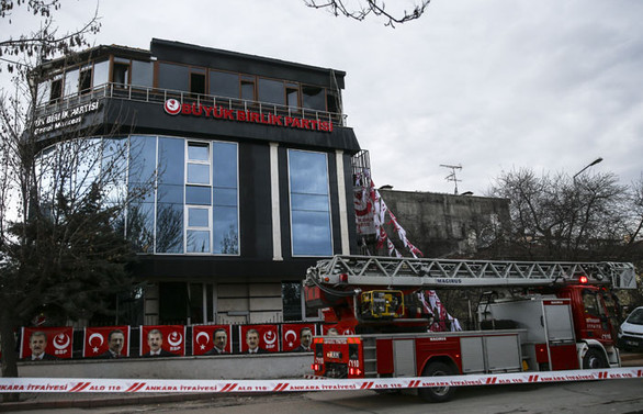 BBP Genel Merkezi'nde yangın