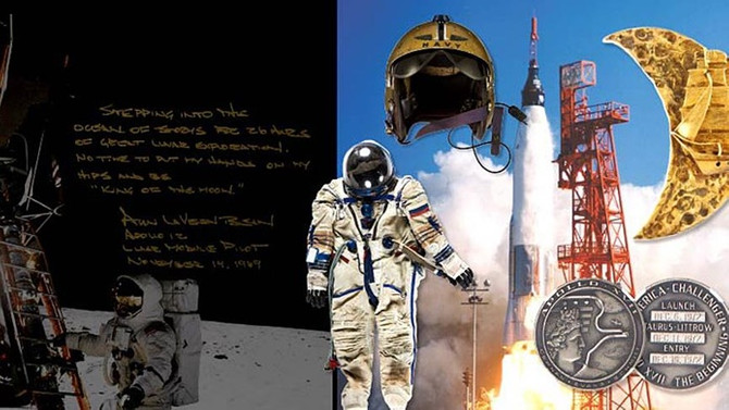 Neil Armstrong'un eşyaları 7,4 milyon dolara satıldı