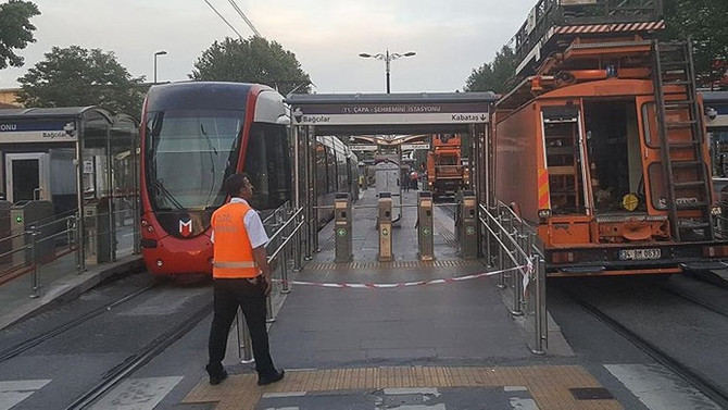 Kabataş-Bağcılar Tramvay Hattı'nda arıza