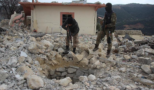 Afrin'de teröristlere ait yeni tüneller ortaya çıkarıldı