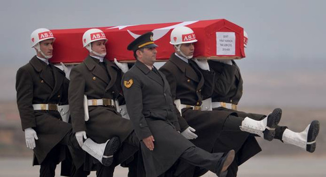 Afrin şehitlerine veda