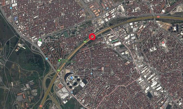 TEM'de Metris-GOP mevkiinde yol çalışması