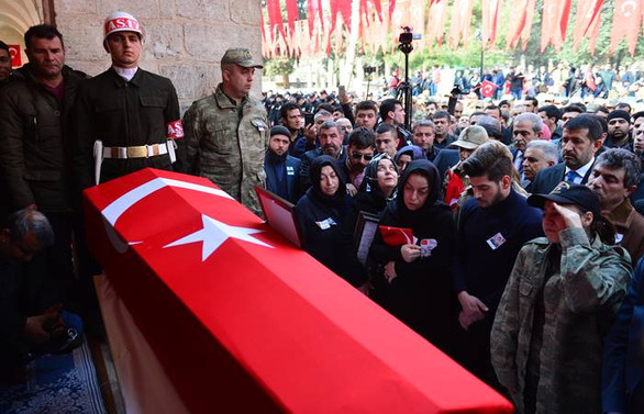 Afrin şehitlerine veda