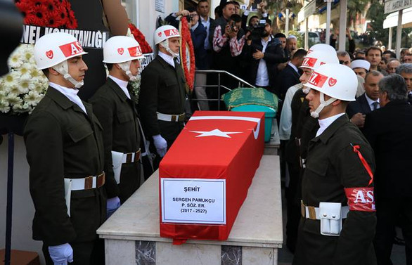Afrin şehidi Hatay'da uğurlandı