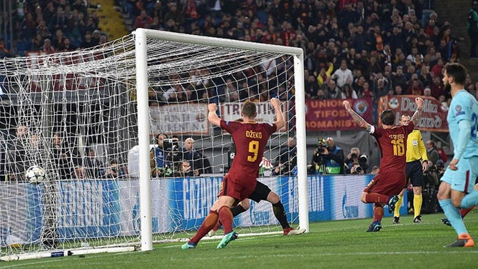 Roma ve Liverpool UEFA Şampiyonlar Ligi'nde yarı finalde