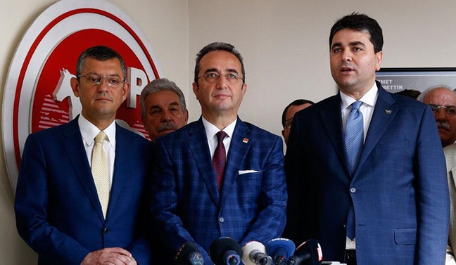 CHP heyeti, DP Genel Başkanı Uysal ile görüştü