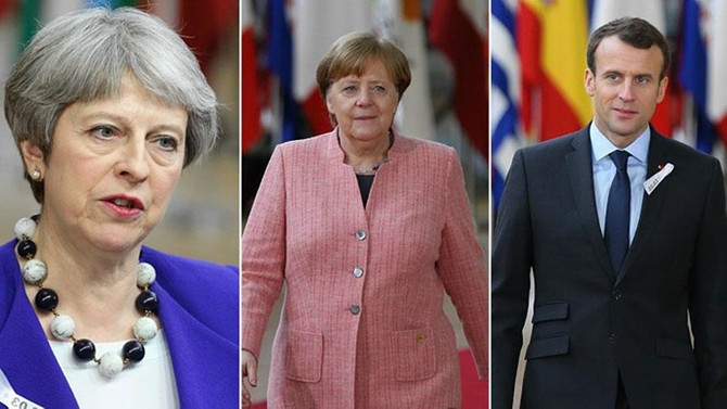 May, Macron ve Merkel İran'ı görüştü