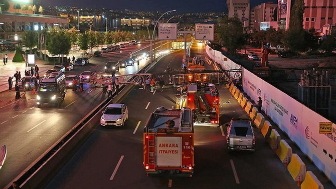 Başkentte metro inşaatında vinç kazası