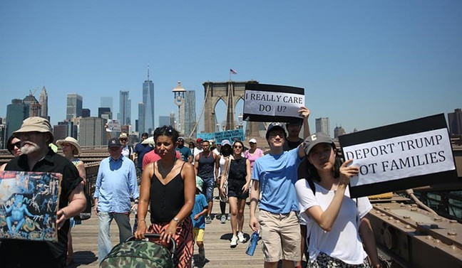 ABD'de Trump'ın göçmen politikası protesto edildi