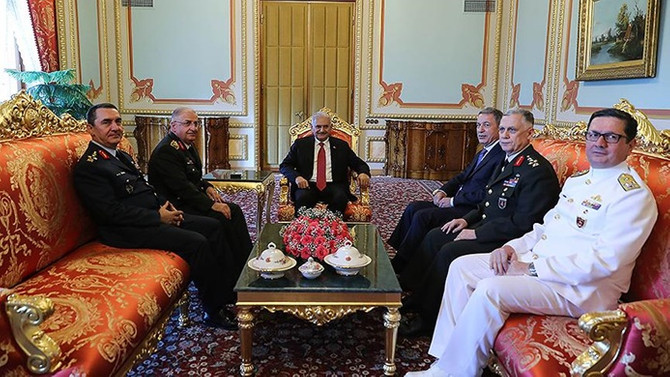 Yıldırım, Milli Savunma Bakanı Akar'ı kabul etti