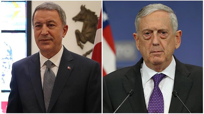 Akar, ABD Savunma Bakanı Mattis ile görüştü