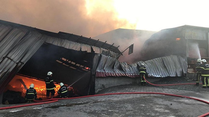 Kahramanmaraş'ta fabrika yangını