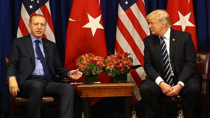 Erdoğan, Trump'la görüştü